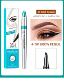 Lápis para Sobrancelhas 4 pontas Várias Cores - Frete Grátis