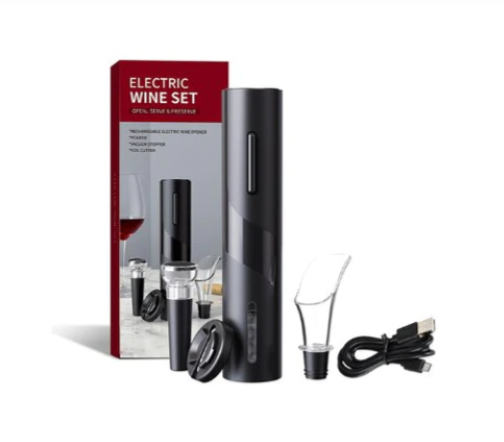 Abridor de garrafas elétrico Wine Set - Frete Grátis